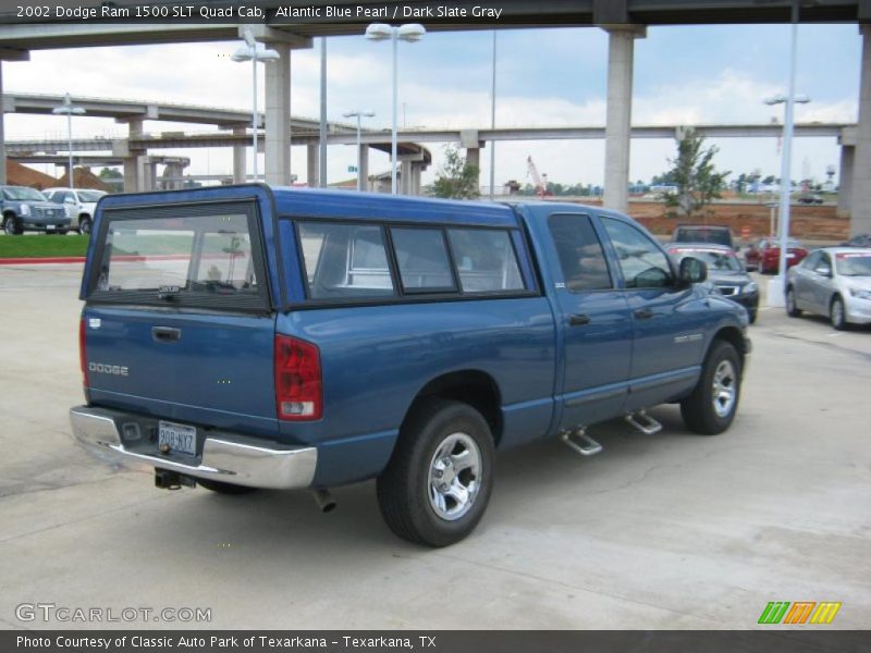 Atlantic Blue Pearl / Dark Slate Gray 2002 Dodge Ram 1500 SLT Quad Cab