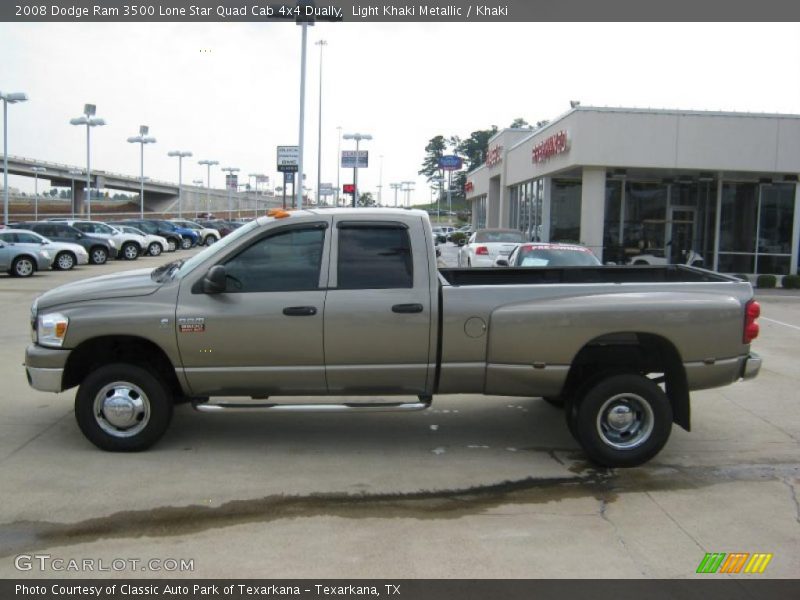 Light Khaki Metallic / Khaki 2008 Dodge Ram 3500 Lone Star Quad Cab 4x4 Dually