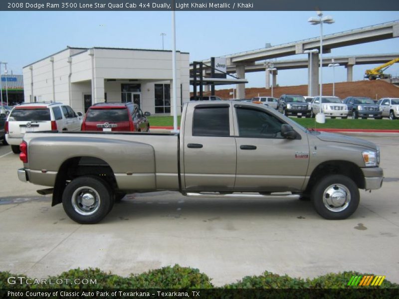 Light Khaki Metallic / Khaki 2008 Dodge Ram 3500 Lone Star Quad Cab 4x4 Dually