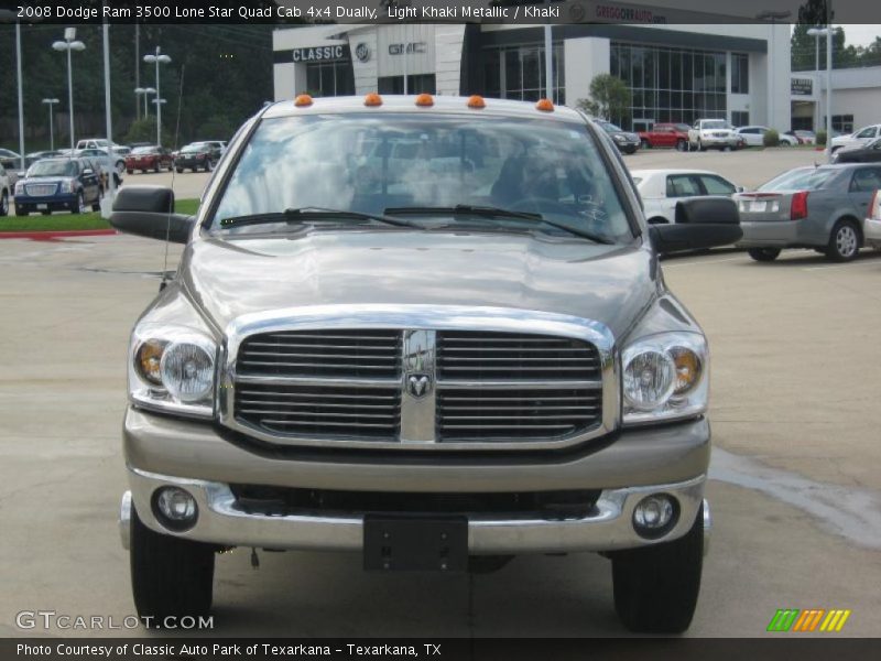 Light Khaki Metallic / Khaki 2008 Dodge Ram 3500 Lone Star Quad Cab 4x4 Dually