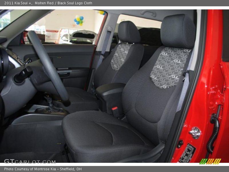 Molten Red / Black Soul Logo Cloth 2011 Kia Soul +
