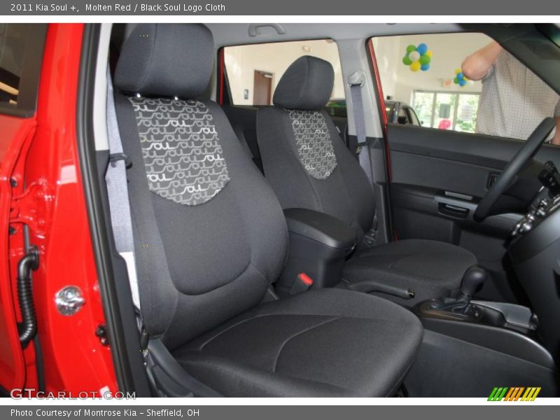 Molten Red / Black Soul Logo Cloth 2011 Kia Soul +