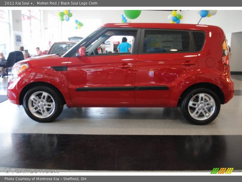 Molten Red / Black Soul Logo Cloth 2011 Kia Soul +
