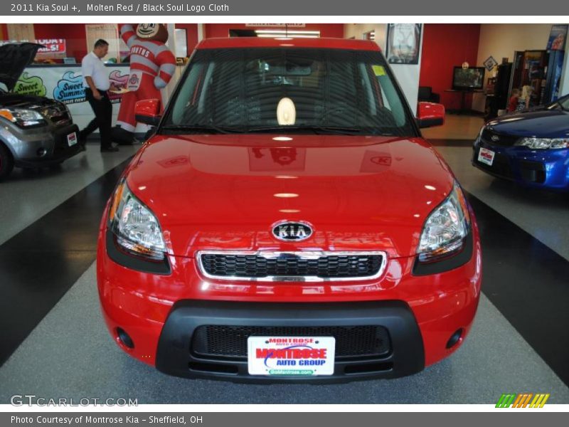 Molten Red / Black Soul Logo Cloth 2011 Kia Soul +
