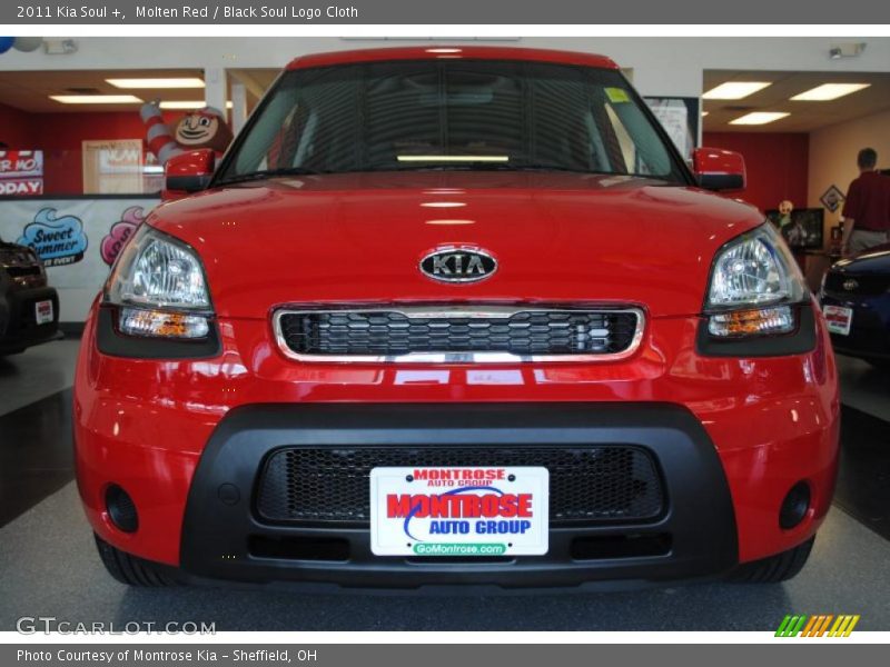 Molten Red / Black Soul Logo Cloth 2011 Kia Soul +