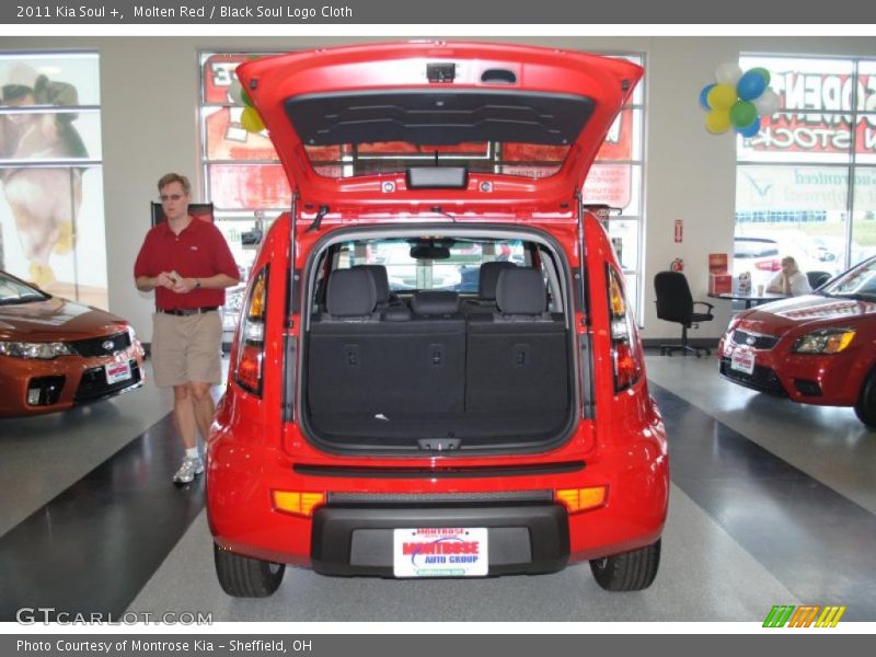 Molten Red / Black Soul Logo Cloth 2011 Kia Soul +