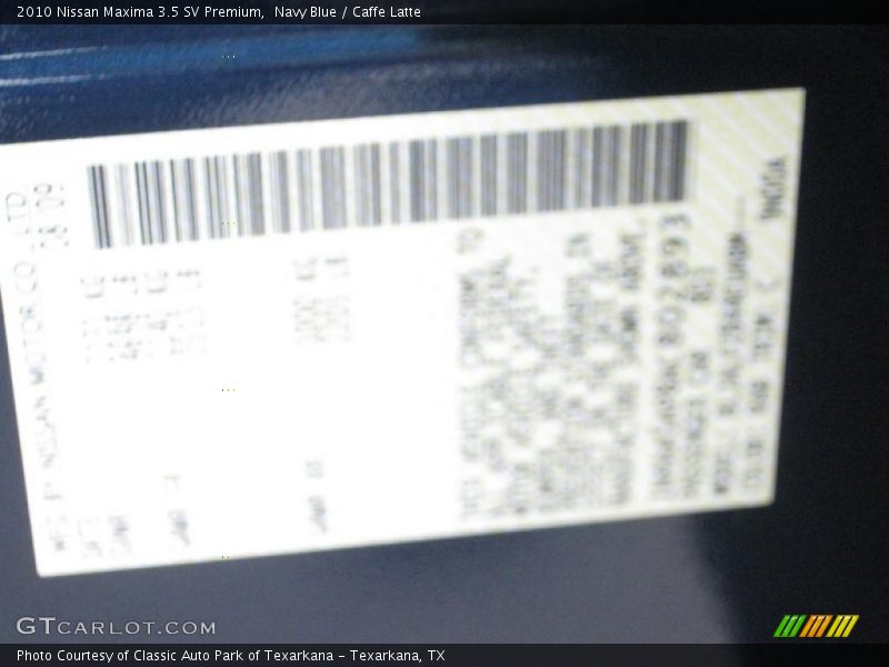 Navy Blue / Caffe Latte 2010 Nissan Maxima 3.5 SV Premium