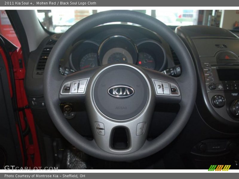 Molten Red / Black Soul Logo Cloth 2011 Kia Soul +