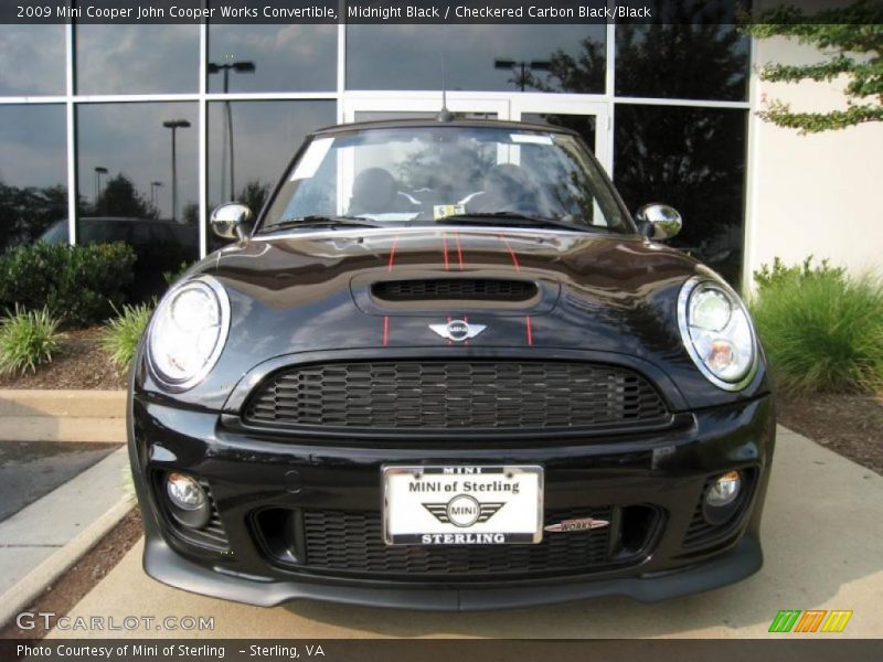 Midnight Black / Checkered Carbon Black/Black 2009 Mini Cooper John Cooper Works Convertible