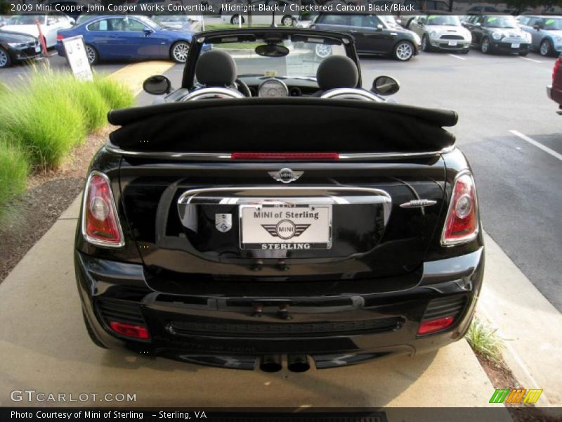 Midnight Black / Checkered Carbon Black/Black 2009 Mini Cooper John Cooper Works Convertible