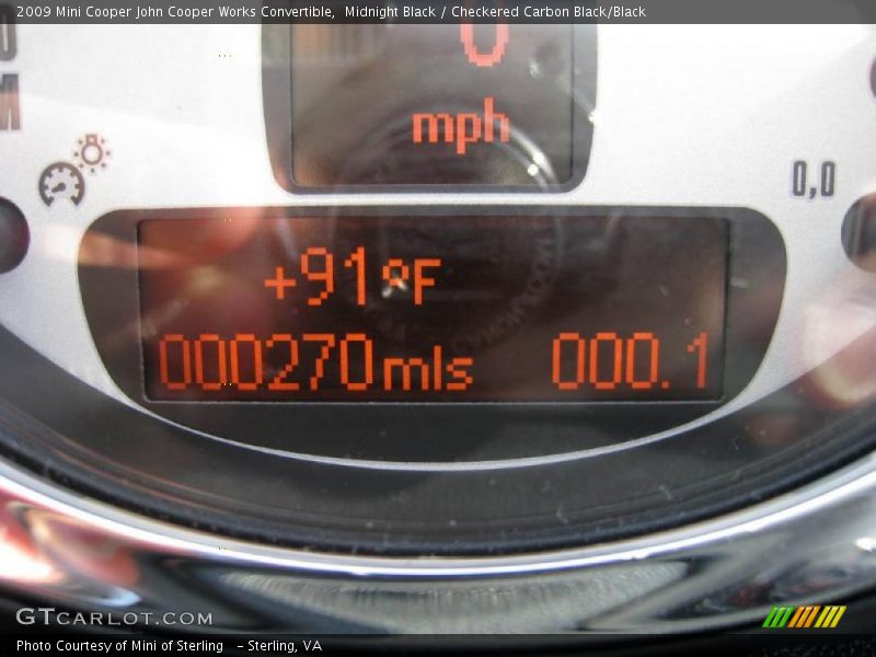 Midnight Black / Checkered Carbon Black/Black 2009 Mini Cooper John Cooper Works Convertible