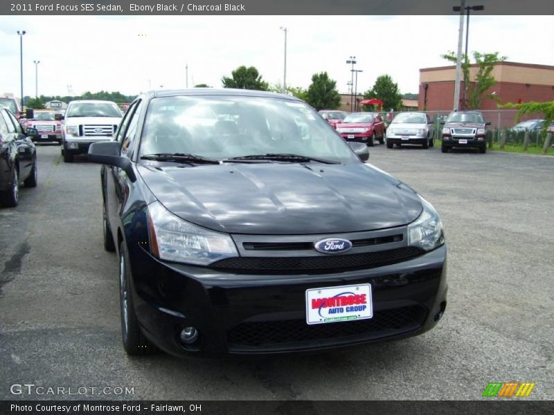 Ebony Black / Charcoal Black 2011 Ford Focus SES Sedan