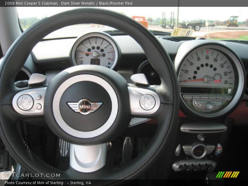 Dark Silver Metallic / Black/Rooster Red 2009 Mini Cooper S Clubman