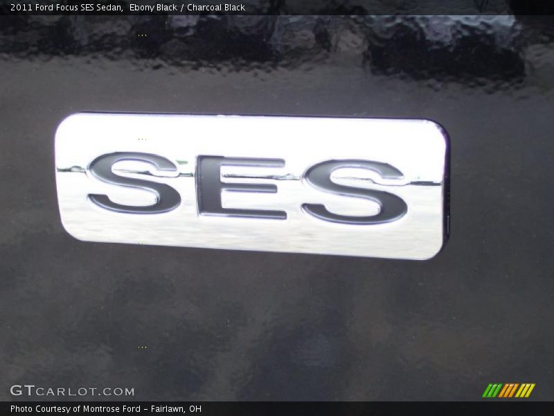 Ebony Black / Charcoal Black 2011 Ford Focus SES Sedan
