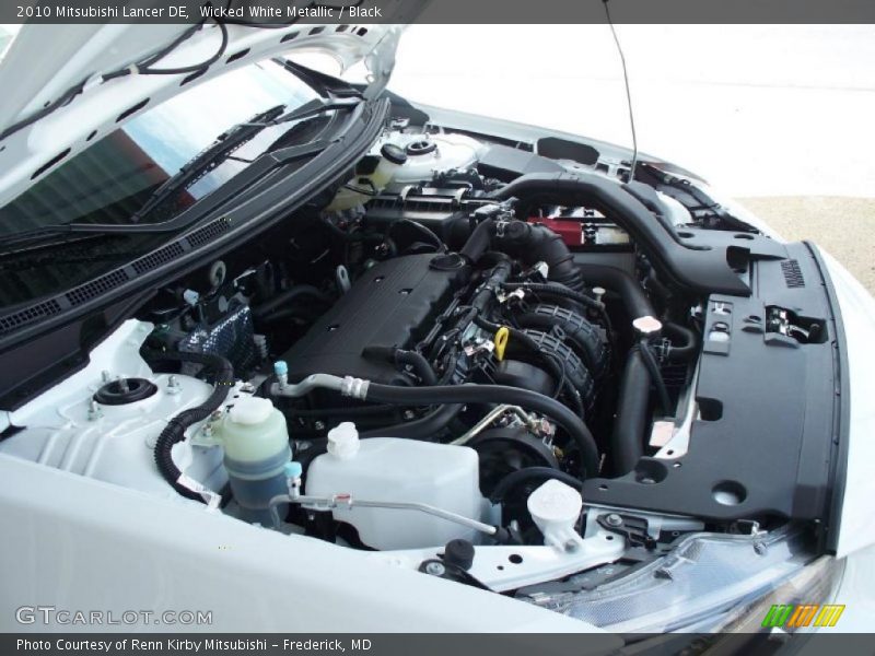 Wicked White Metallic / Black 2010 Mitsubishi Lancer DE
