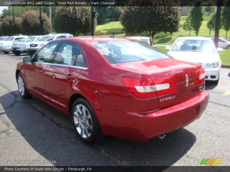 Vivid Red Metallic / Dark Charcoal 2009 Lincoln MKZ AWD Sedan