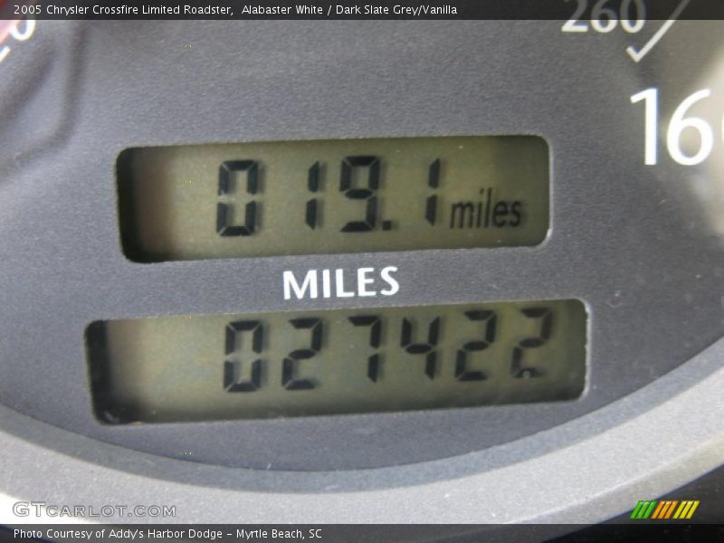 Alabaster White / Dark Slate Grey/Vanilla 2005 Chrysler Crossfire Limited Roadster