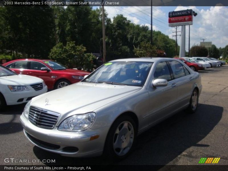 Brilliant Silver Metallic / Charcoal 2003 Mercedes-Benz S 600 Sedan