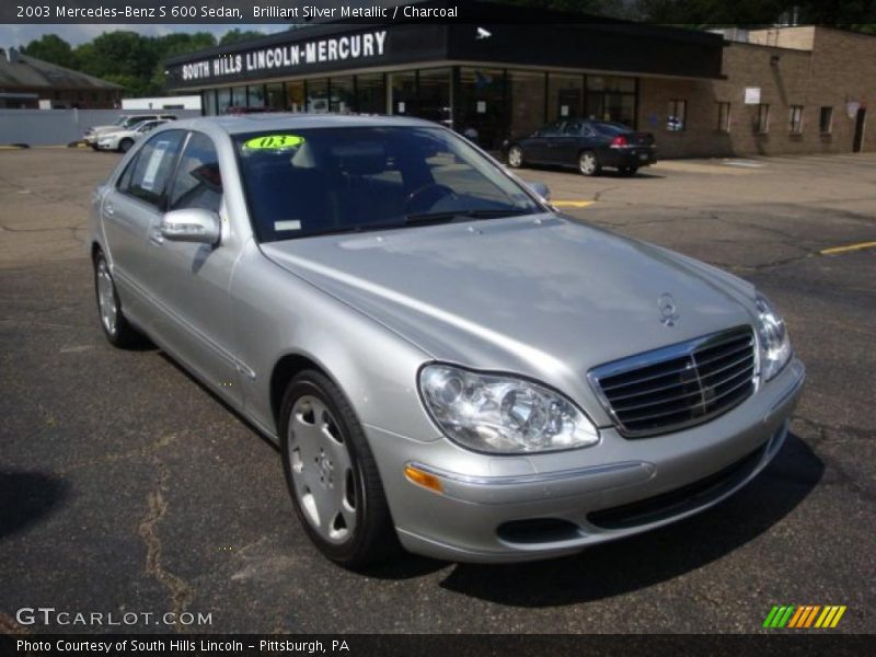 Brilliant Silver Metallic / Charcoal 2003 Mercedes-Benz S 600 Sedan