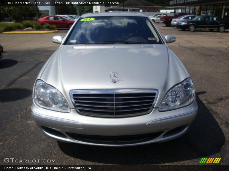 Brilliant Silver Metallic / Charcoal 2003 Mercedes-Benz S 600 Sedan