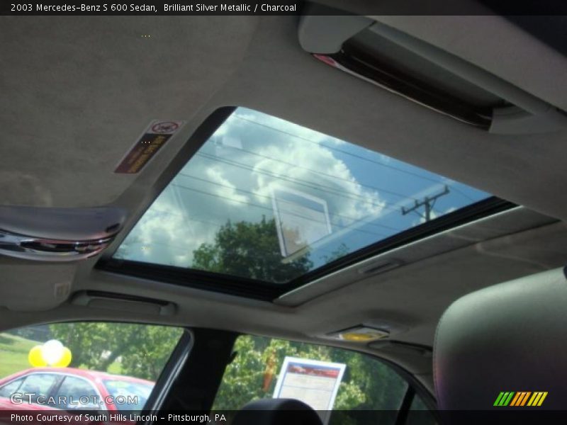 Brilliant Silver Metallic / Charcoal 2003 Mercedes-Benz S 600 Sedan