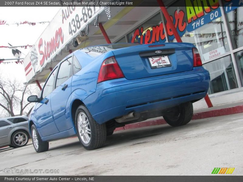 Aqua Blue Metallic / Charcoal/Light Flint 2007 Ford Focus ZX4 SE Sedan