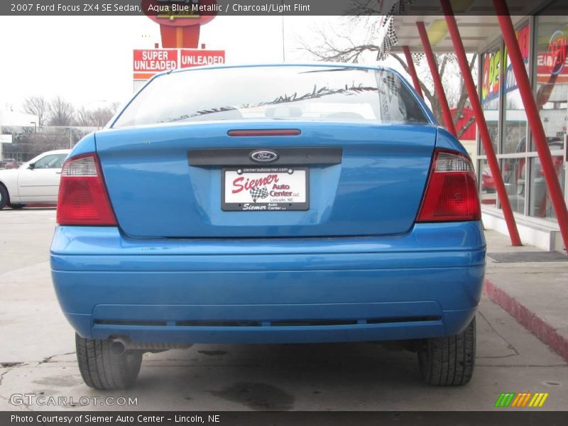 Aqua Blue Metallic / Charcoal/Light Flint 2007 Ford Focus ZX4 SE Sedan