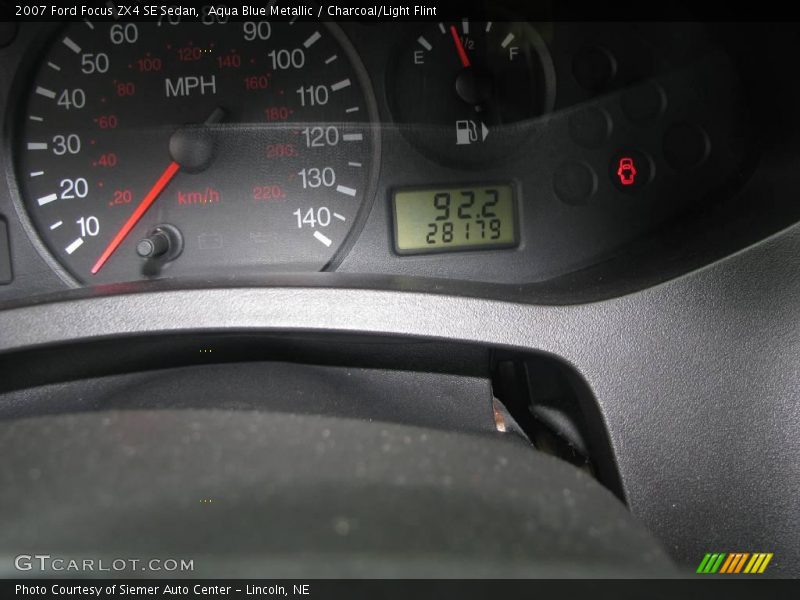 Aqua Blue Metallic / Charcoal/Light Flint 2007 Ford Focus ZX4 SE Sedan