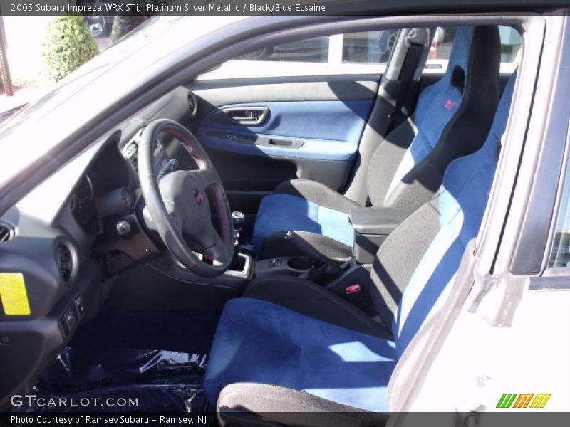 Platinum Silver Metallic / Black/Blue Ecsaine 2005 Subaru Impreza WRX STi
