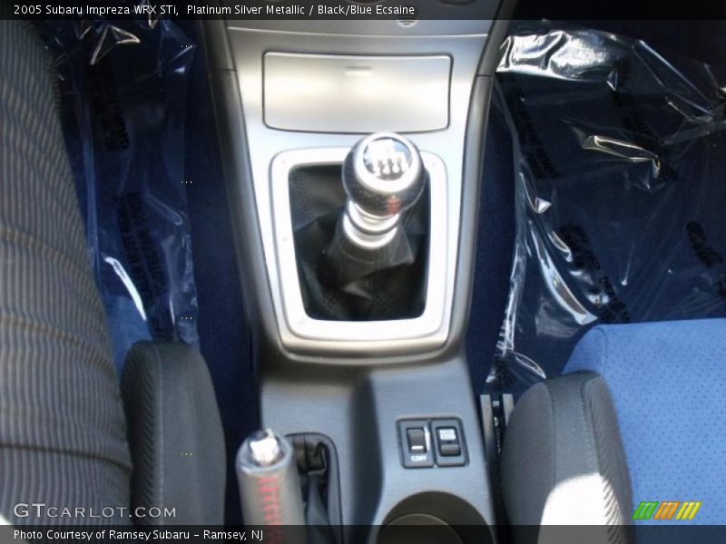 Platinum Silver Metallic / Black/Blue Ecsaine 2005 Subaru Impreza WRX STi