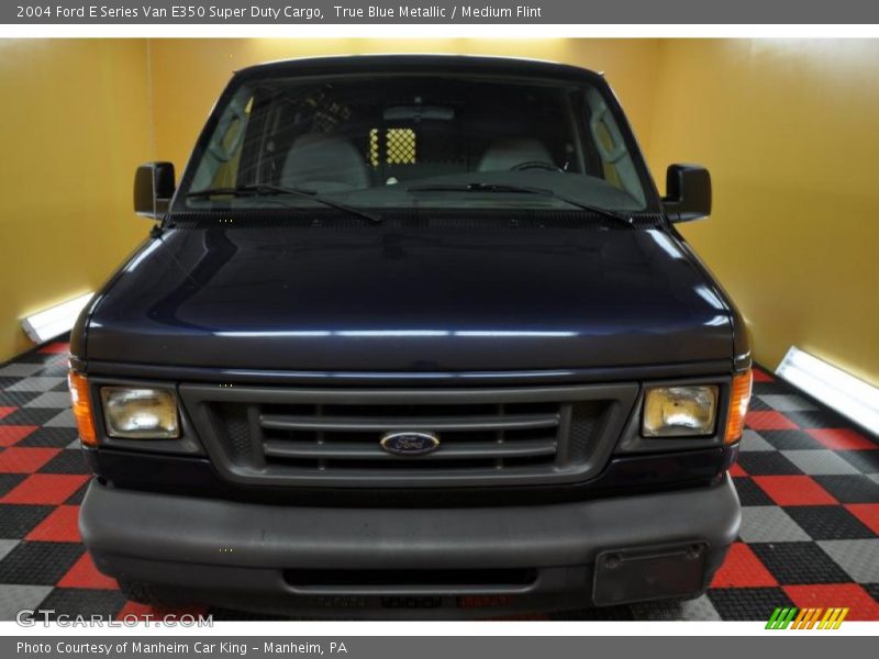 True Blue Metallic / Medium Flint 2004 Ford E Series Van E350 Super Duty Cargo