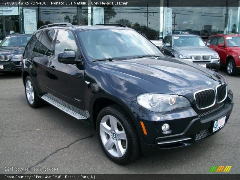 Monaco Blue Metallic / Grey Nevada Leather 2009 BMW X5 xDrive30i