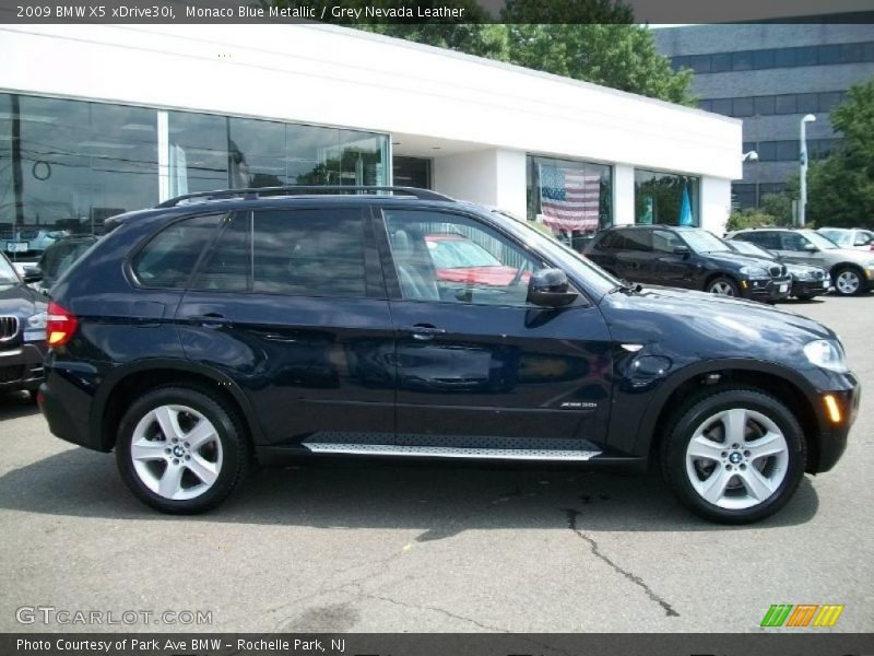 Monaco Blue Metallic / Grey Nevada Leather 2009 BMW X5 xDrive30i
