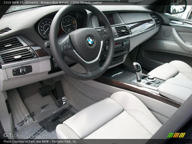 Monaco Blue Metallic / Grey Nevada Leather 2009 BMW X5 xDrive30i