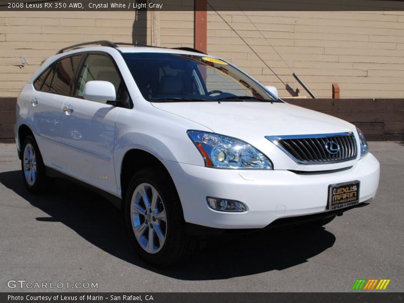 Crystal White / Light Gray 2008 Lexus RX 350 AWD