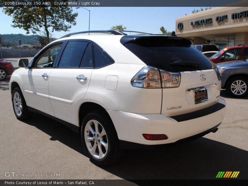 Crystal White / Light Gray 2008 Lexus RX 350 AWD