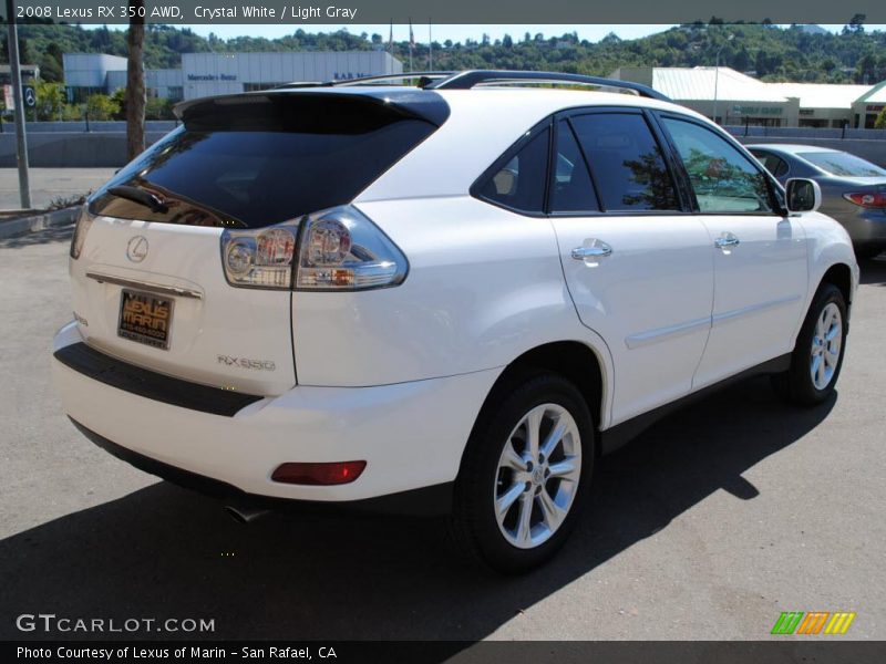 Crystal White / Light Gray 2008 Lexus RX 350 AWD