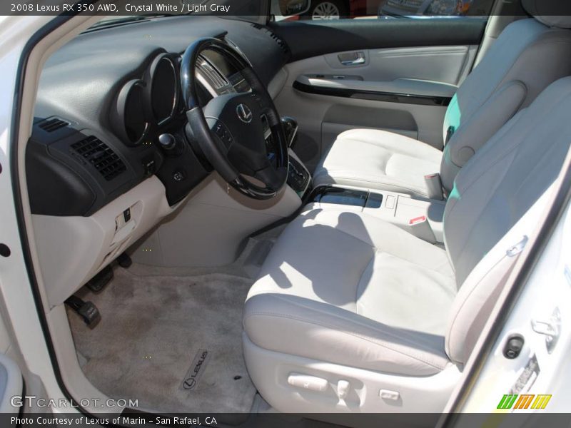 Crystal White / Light Gray 2008 Lexus RX 350 AWD