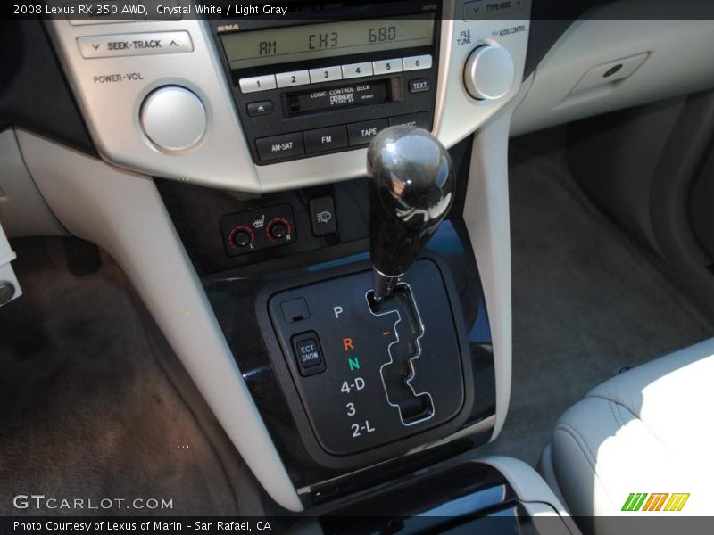 Crystal White / Light Gray 2008 Lexus RX 350 AWD