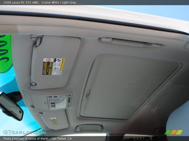 Crystal White / Light Gray 2008 Lexus RX 350 AWD