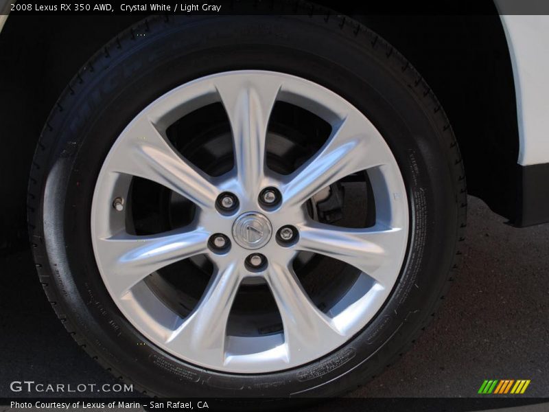 Crystal White / Light Gray 2008 Lexus RX 350 AWD