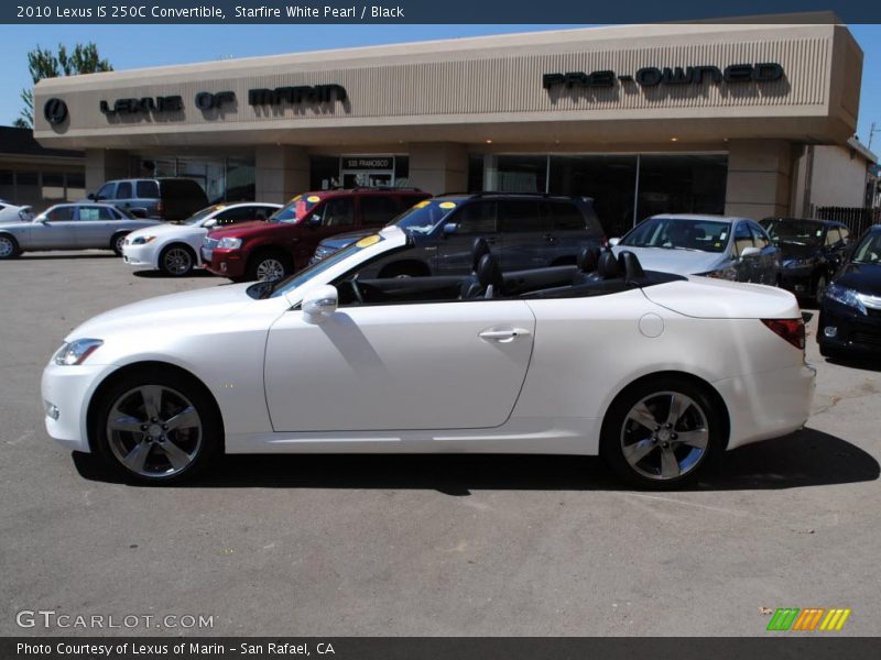 Starfire White Pearl / Black 2010 Lexus IS 250C Convertible