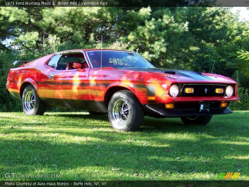 Bright Red / Vermillion Red 1971 Ford Mustang Mach 1