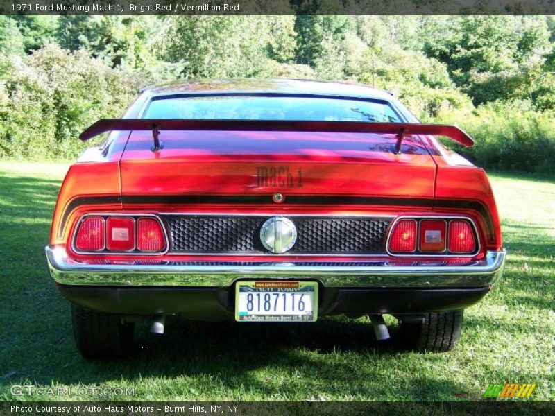 Bright Red / Vermillion Red 1971 Ford Mustang Mach 1