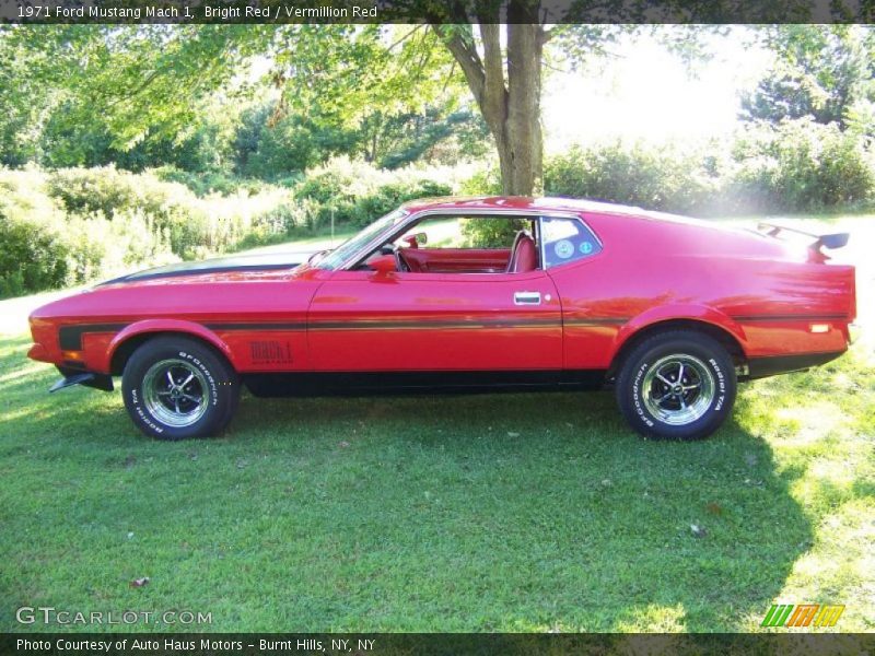 Bright Red / Vermillion Red 1971 Ford Mustang Mach 1