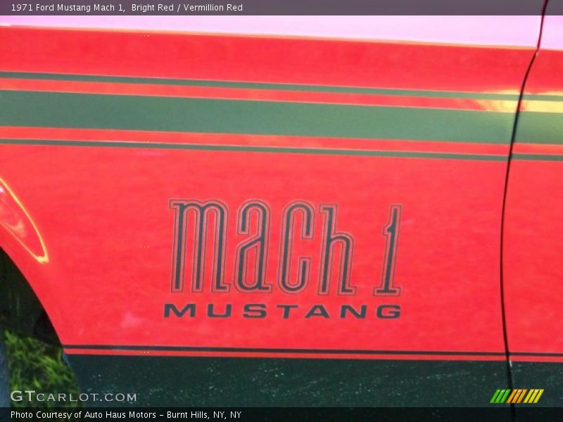 Bright Red / Vermillion Red 1971 Ford Mustang Mach 1