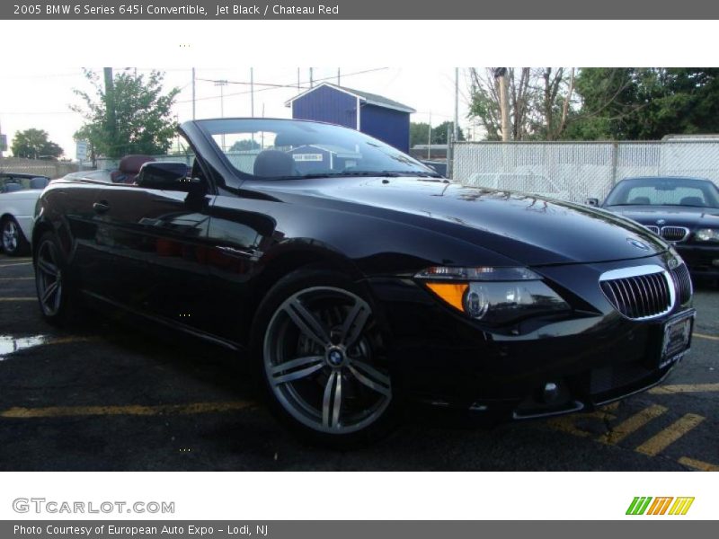 Jet Black / Chateau Red 2005 BMW 6 Series 645i Convertible