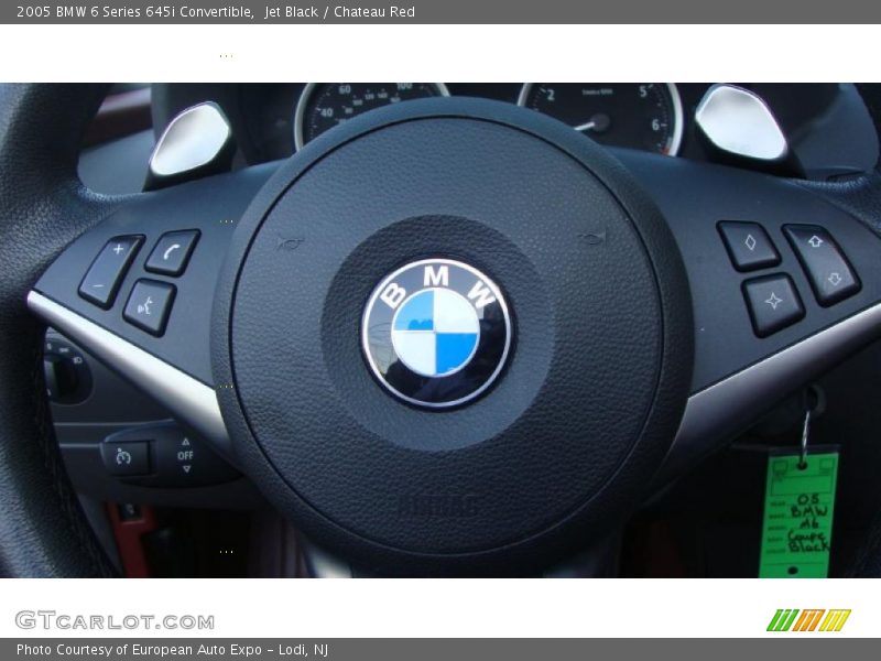 Jet Black / Chateau Red 2005 BMW 6 Series 645i Convertible