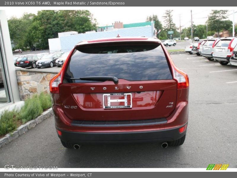 Maple Red Metallic / Sandstone/Espresso 2010 Volvo XC60 T6 AWD