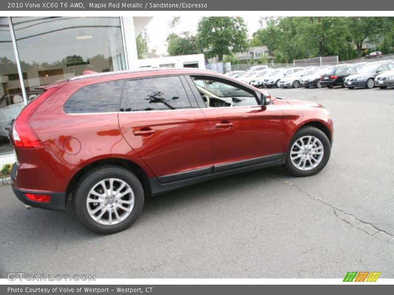Maple Red Metallic / Sandstone/Espresso 2010 Volvo XC60 T6 AWD